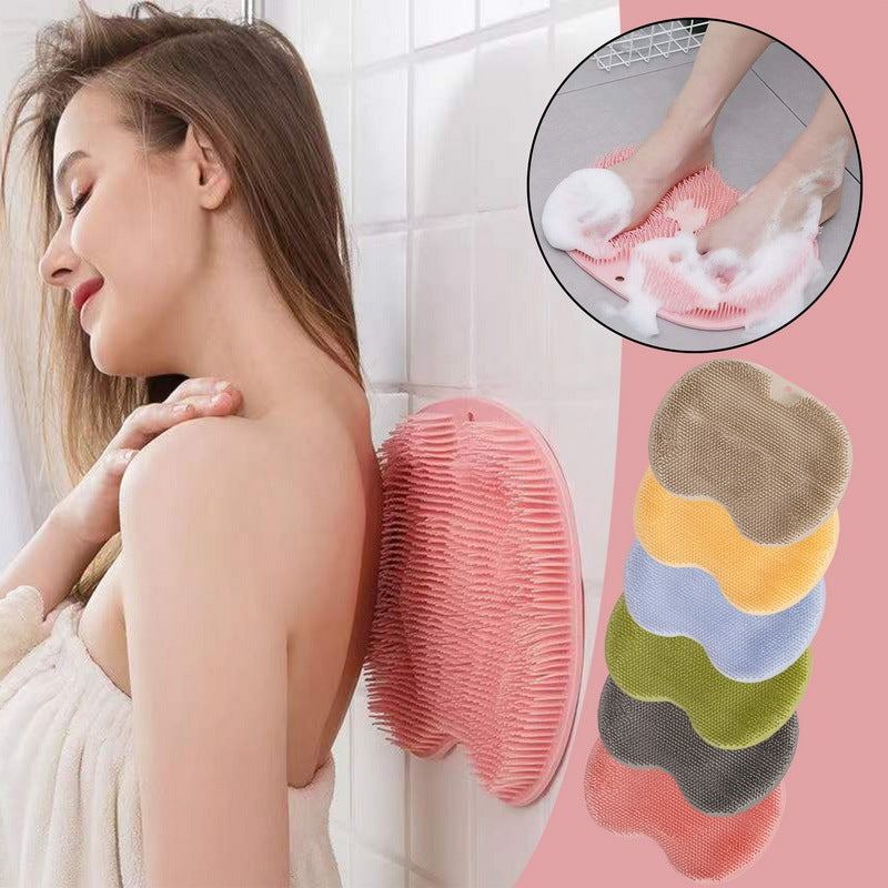 Non-slip Bath Mat Back Massage Brush